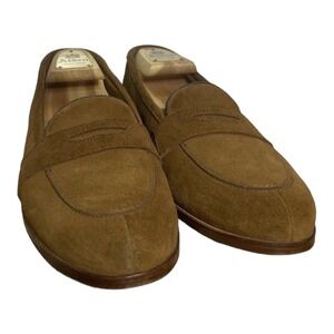 Nettleton Mens Lt Brown Suede Leather Handcrafted Penny Loafer 6561 Size 8.5 D